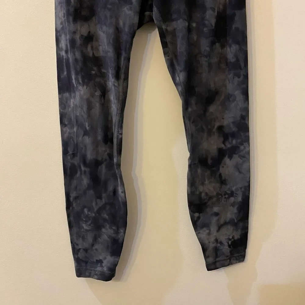 Lululemon Align HR In The Diamond Dye Pitch Gray Graphic Leggings Women Size 6